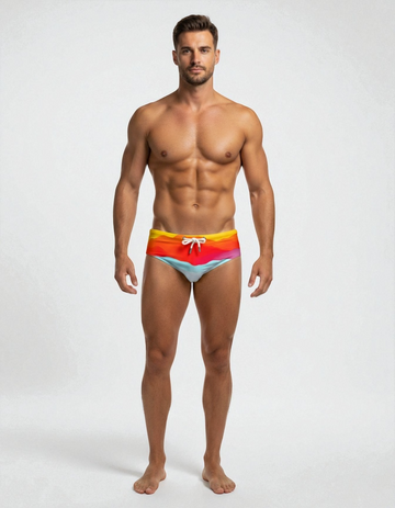 Sunset In Costa Brava Swim Brief – KBAYO Premium Men's Swimwear