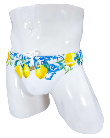 Lemon Opulence Swim Brief – KBAYO Premium Men's Swimwear