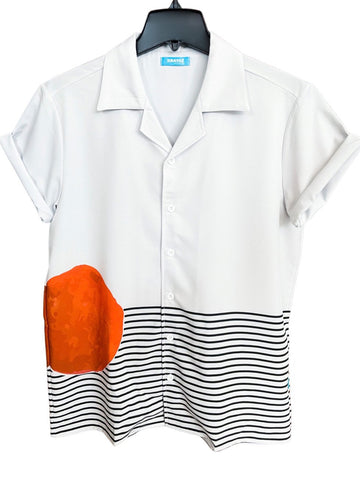 Art Basel Orange Resort Shirt – KBAYO Premium Men's Swimwear