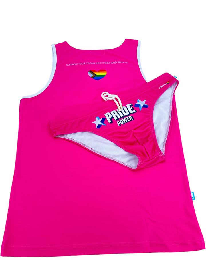 PRIDE POWER Pink Tank Top – KBAYO Premium Men's Swimwear, photo 18