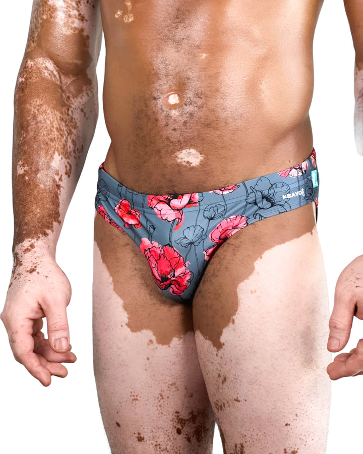 Midnight Blossom Swim Brief – KBAYO Premium Men's Swimwear, photo 2