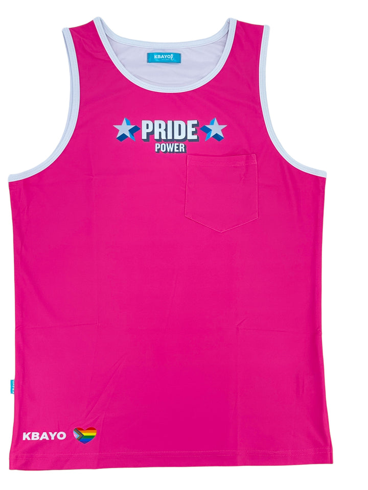 PRIDE POWER Pink Tank Top – KBAYO Premium Men's Swimwear, photo 11