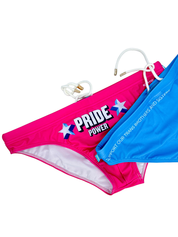 PRIDE POWER Light Blue Swimsuit - KBAYO High-end Men's Beachwear