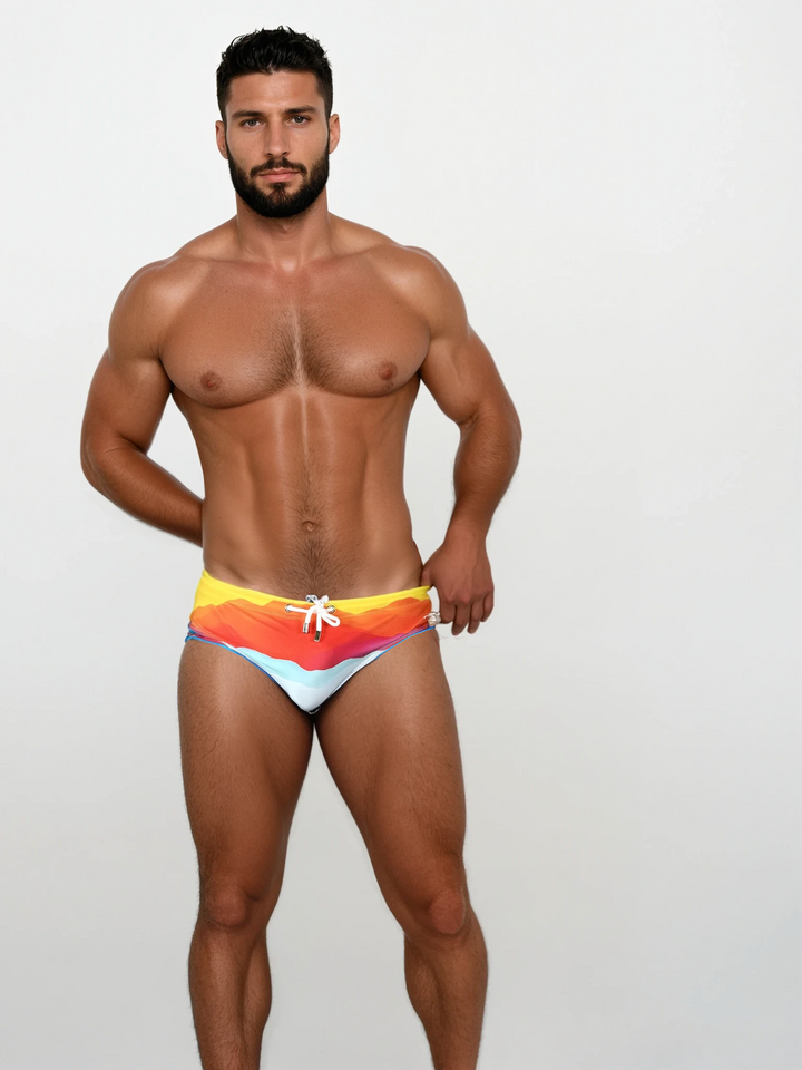 Sunset In Costa Brava Swim Brief – KBAYO Premium Men's Swimwear, photo 16
