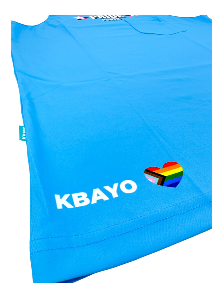 PRIDE POWER Light Blue Tank Top – KBAYO Premium Men's Swimwear, photo 5