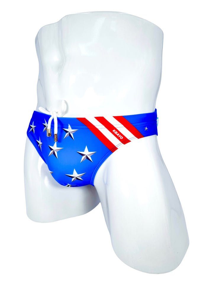 Patriot Glam Swim Brief – KBAYO Premium Men's Swimwear, photo 2