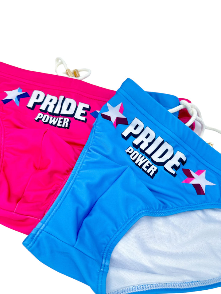 PRIDE POWER Light Blue Swim Brief – KBAYO Premium Men's Swimwear, photo 30