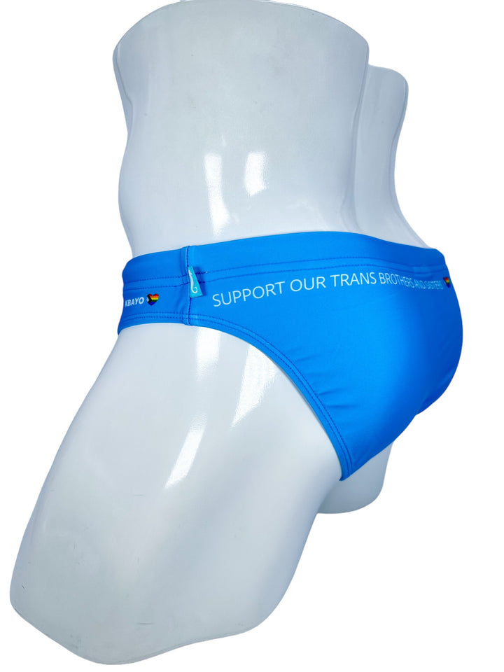 PRIDE POWER Light Blue Swim Brief – KBAYO Premium Men's Swimwear, photo 13