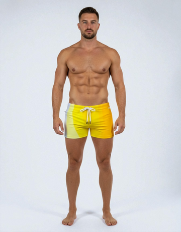 Camí De Ronda Square-Cut Swim Trunks – KBAYO Premium Men's Swimwear