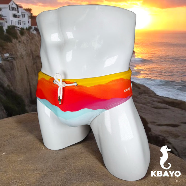 Sunset In Costa Brava Swim Brief – KBAYO Premium Men's Swimwear, photo 19