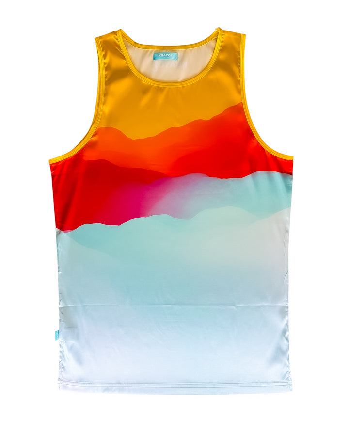 Sunset In Costa Brava Tank Top – KBAYO Premium Men's Swimwear, photo 8