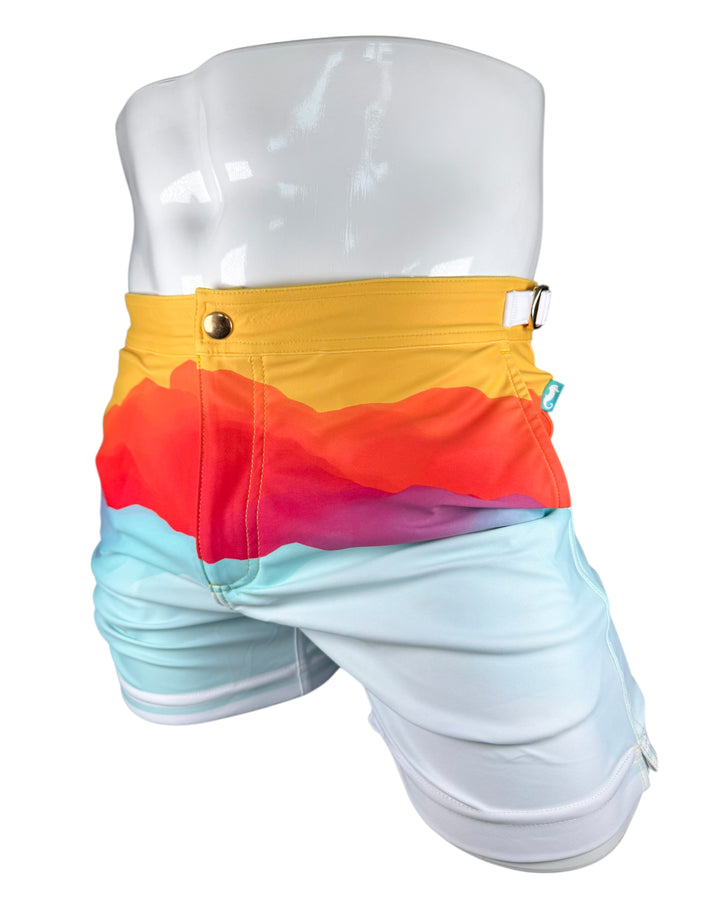Sunset In Costa Brava Tailored Swim Shorts – KBAYO Premium Men's Swimwear, photo 18