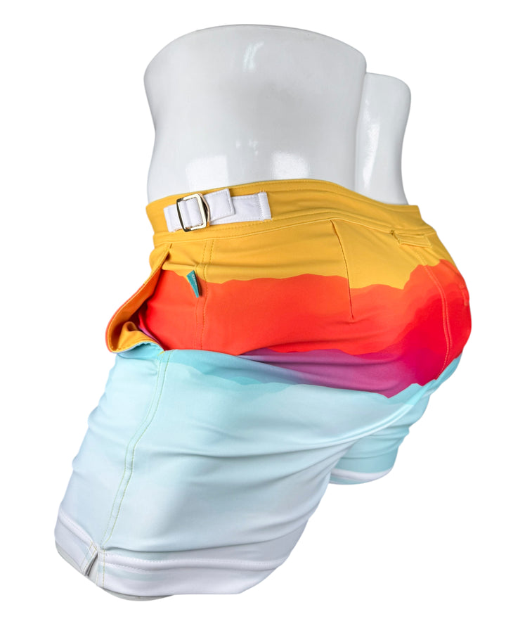 Sunset In Costa Brava Tailored Swim Shorts – KBAYO Premium Men's Swimwear, photo 21