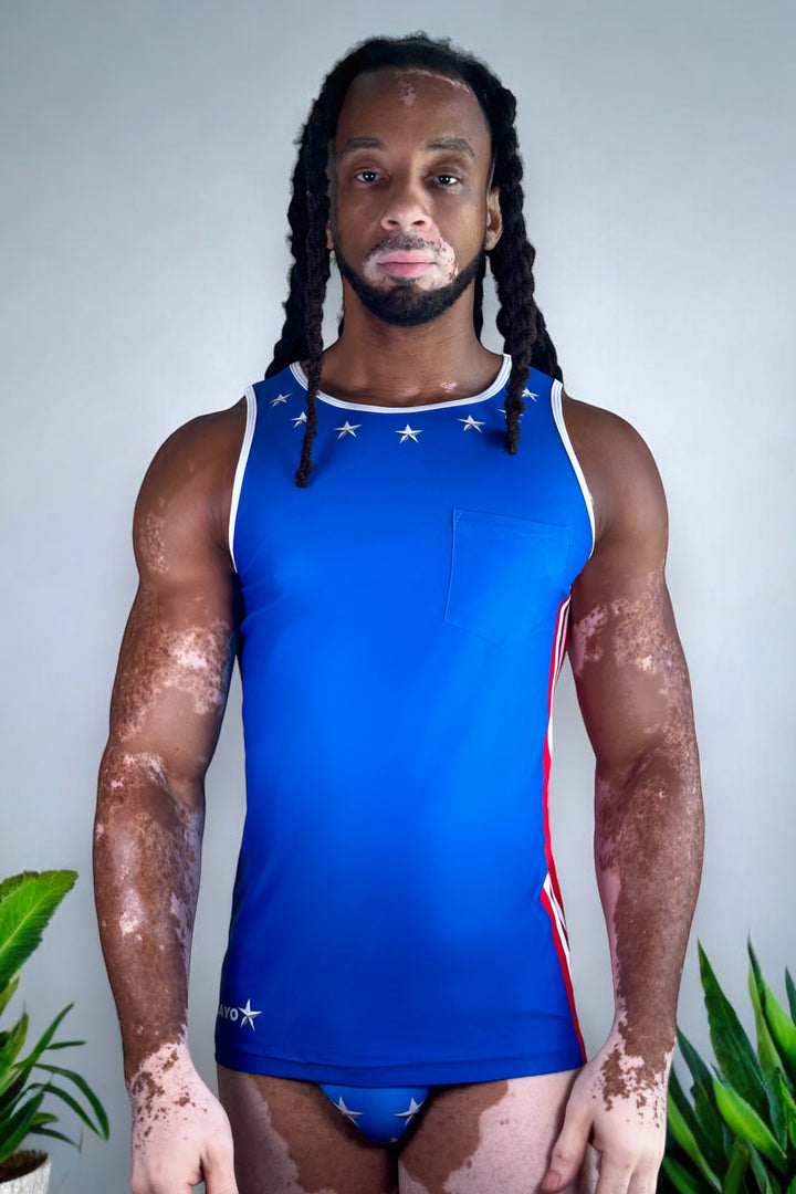 PATRIOT GLAM Tank Top - KBAYO High-end Men's Beachwear