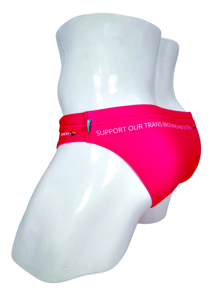 PRIDE POWER Pink Swim Brief – KBAYO Premium Men's Swimwear, photo 5