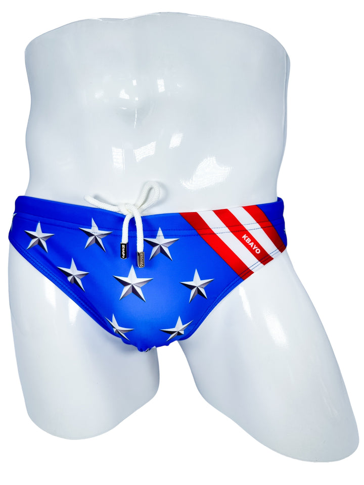 Patriot Glam Swim Brief – KBAYO Premium Men's Swimwear, photo 4
