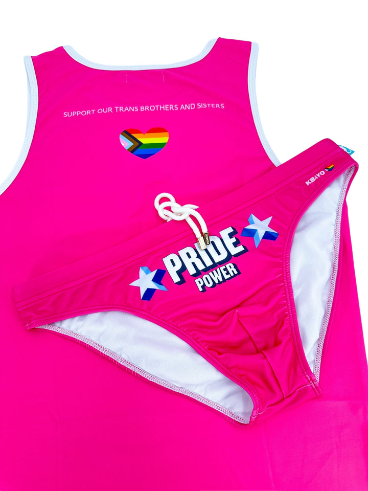 PRIDE POWER Pink Swim Brief – KBAYO Premium Men's Swimwear, photo 21