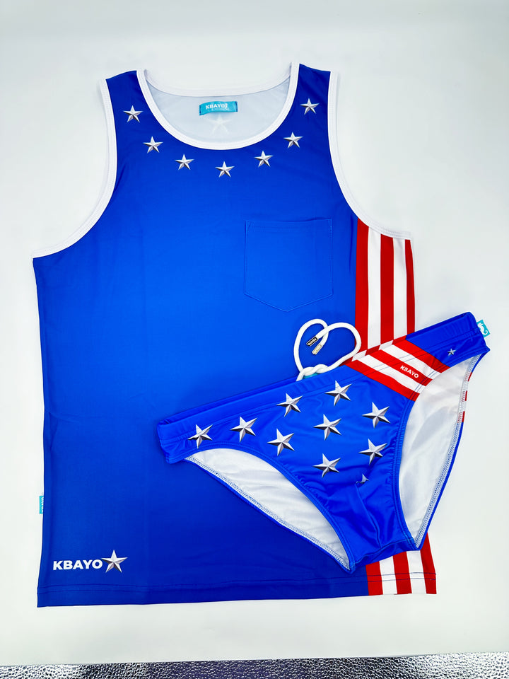 PATRIOT GLAM Swimsuit - KBAYO High-end Men's Beachwear