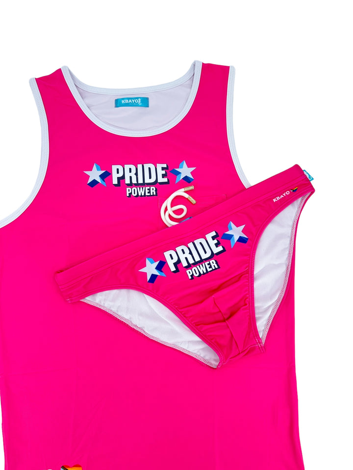 PRIDE POWER Pink Tank Top – KBAYO Premium Men's Swimwear, photo 15