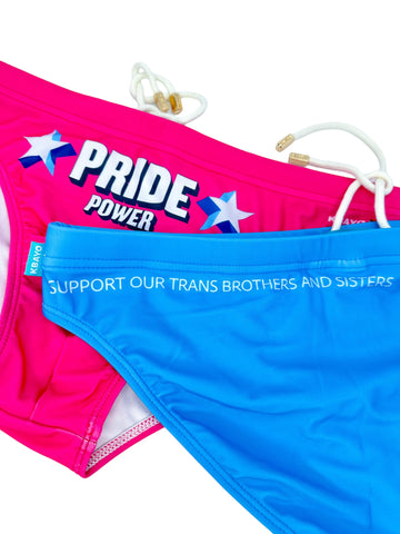 PRIDE POWER Light Blue Swimsuit