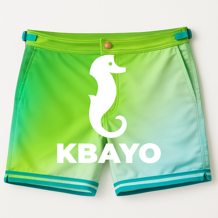 Emerald Beach Tailored Swim Shorts – KBAYO Premium Men's Swimwear, photo 4