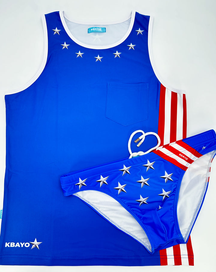 PATRIOT GLAM Swimsuit - KBAYO High-end Men's Beachwear