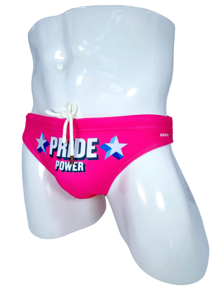 PRIDE POWER Pink Swim Brief – KBAYO Premium Men's Swimwear
