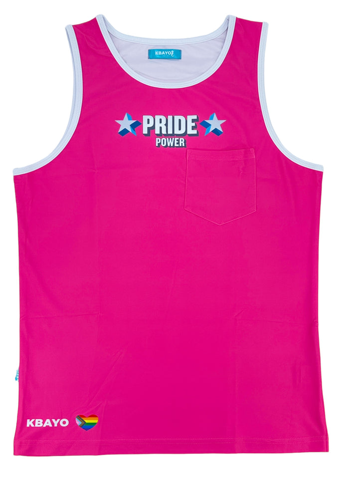 PRIDE POWER Pink Tank Top – KBAYO Premium Men's Swimwear