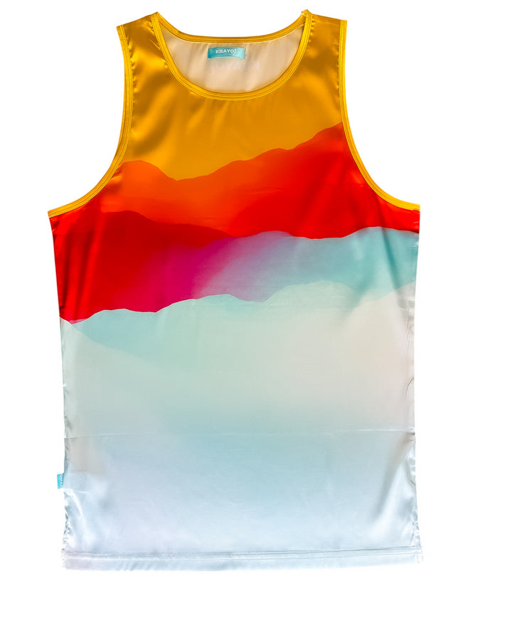 Sunset In Costa Brava Tank Top – KBAYO Premium Men's Swimwear, photo 12