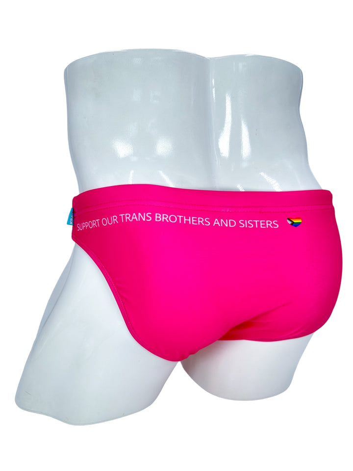 PRIDE POWER Pink Swim Brief – KBAYO Premium Men's Swimwear, photo 6