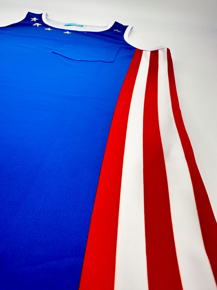 PATRIOT GLAM Tank Top - KBAYO High-end Men's Beachwear