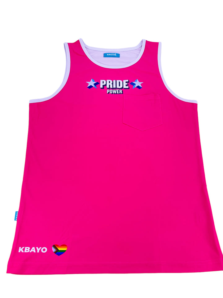 PRIDE POWER Pink Tank Top – KBAYO Premium Men's Swimwear, photo 7