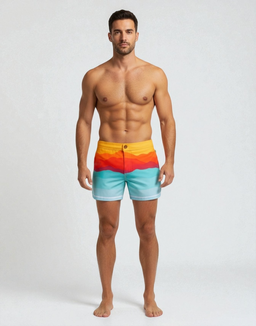 SUNSET IN COSTA BRAVA SHORTS - KBAYO Premium Men's Beachwear