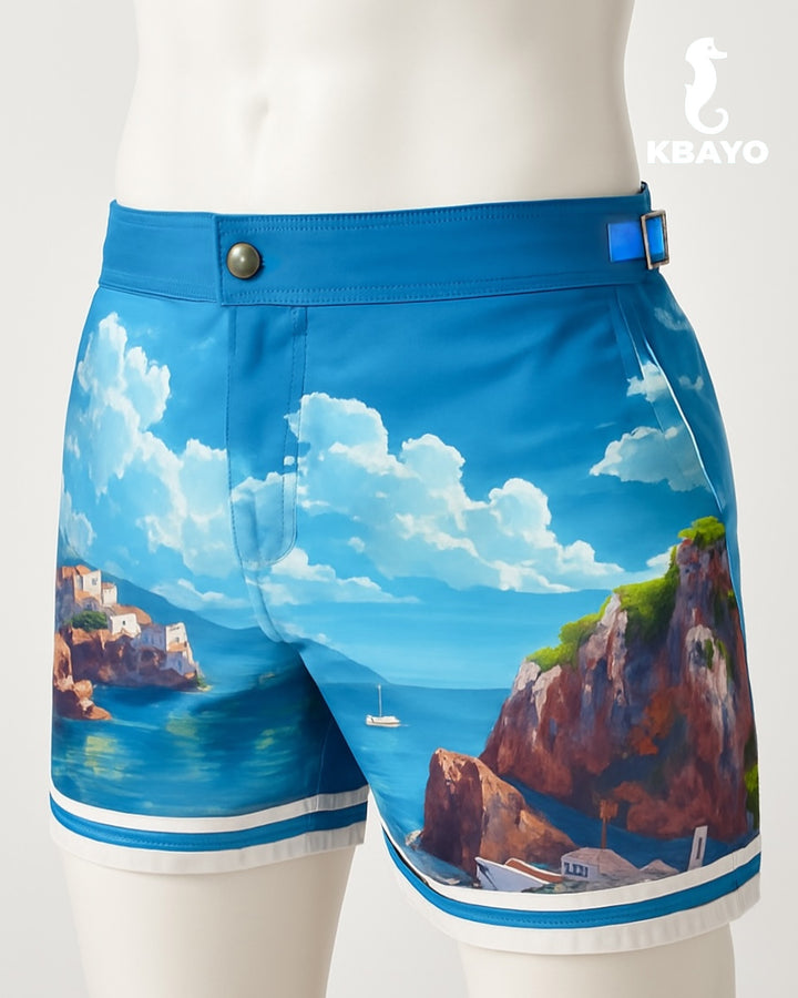 Brava Town Tailored Swim Shorts – KBAYO Premium Men's Swimwear, photo 2