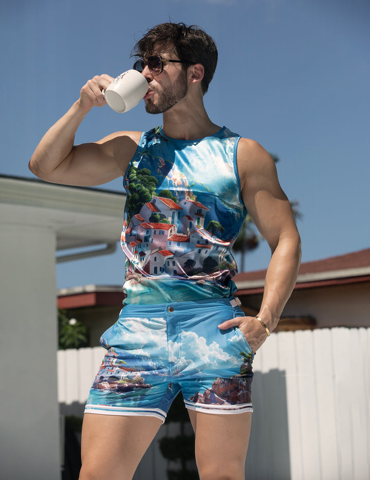 Brava Town Tank Top – KBAYO Premium Men's Swimwear, photo 3