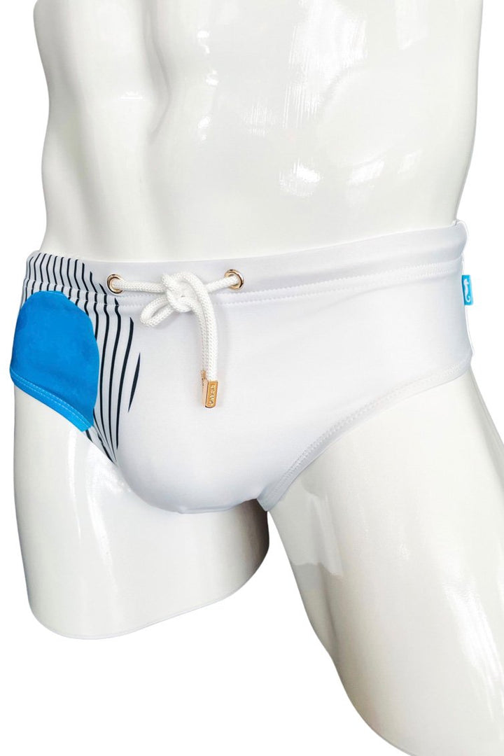 Art Basel Blue Swim Brief – KBAYO Premium Men's Swimwear