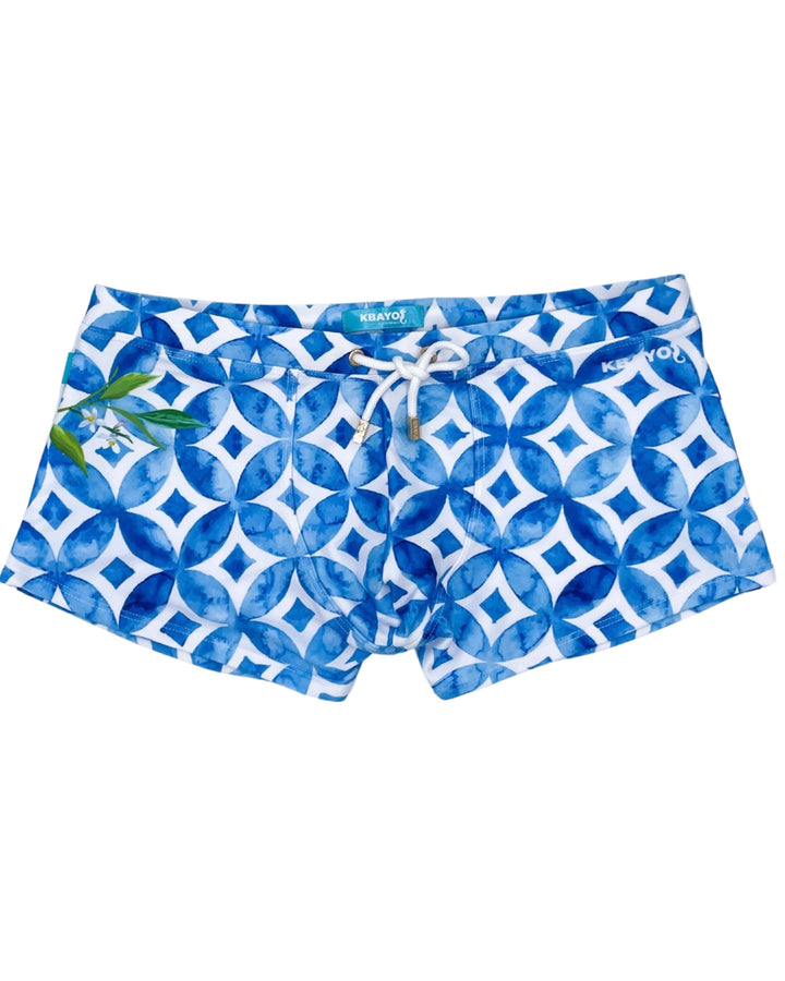 Ocean Villa Square-Cut Swim Trunks – KBAYO Premium Men's Swimwear